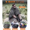 imageKingCamp Ultralight Camping Blanket Packable Down Alternative Puffy Wearable Blankets Weatherproof Warm Package Quilt with Snap Buttons ampamp Corner Loops for Outdoor Travel Stadium 69quotL x 53quotW BLACKGrid Grey
