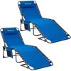 imageKingCamp Chaise Lounge Chairs Outdoor Foldable Patio Sun Chair for Outside Camping Sunbathing Beach Lawn Pool Garden Yard Folding Lightweight Heavy Duty Portable Adjustable Lounge with Pillow