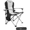 imageKingCamp Oversized Camping Folding Chair with Lumbar Support Heavy Duty Ergonomic Padded Arm Chair with Cooler Bag Cup Holder Portable for OutdoorBlack