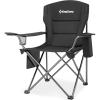 imageKingCamp Oversized Folding Camping Chair for Adults Portable Outdoor Lawn Heavy Duty with Cooler Cup Holder Side PocketCarry Bag 1 Pack Black