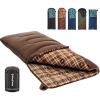 imageKingCamp Sleeping Bag for Adults Cold Weather ampamp Warm XL Big and Tall Flannel Sleeping Bags with Compression Sack Portable Waterproof Essentials Gear Accessories for Outdoor Camping75 x 33  539F COFFEE