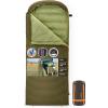 imageKingCamp Sleeping Bag for Adults XL Size for Big ampamp Tall Individuals 34 Season Sleeping Bag Cold ampamp Warm Weather 100 CottonLining Compact with Compression Sack for Backpacking Camping HikingDown 266f 536f