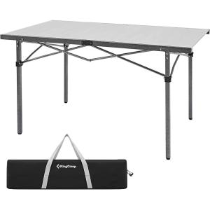 imageKingCamp Aluminum Folding Camp Table  Lightweight Portable Roll Up for Outdoor Camping Picnic BarbecueSilver535275