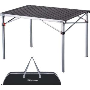 imageKingCamp Aluminum Folding Camp Table  Lightweight Portable Roll Up for Outdoor Camping Picnic BarbecueSilverBlack421x276