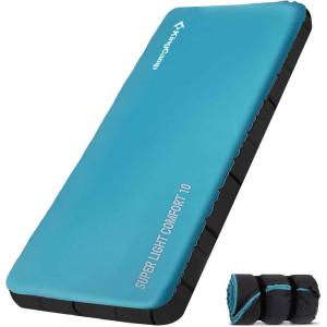 imageKingCamp Double Sleeping Pad Inflatable Camping Mattress 2 Person with Removable Foam Cover ampamp Pump Sack Queen Sleeping Mat Camping Essentials for Outdoor Tent Car GreenAir  Foam 4 BlueBlack