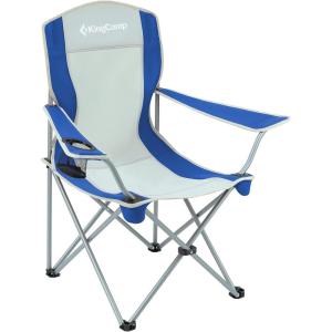 imageKingCamp Lightweight Camping Chair Folding Chairs for Outside Bag Chairs for Adults Outdoor Portable Quad Chair for Sports Hiking Fishing Picnic with Cup HolderBlueGrey