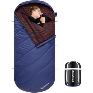 imageKingCamp Sleeping Bag for Adults Cold Weather ampamp Warm Extra Wide Big ampamp Tall XL Portable Waterproof Flannel Sleeping Bags Essentials Gear Accessories for Camping Backpacking Hiking Indoor ampamp OutdoorThermal Pod 46lbs Navy