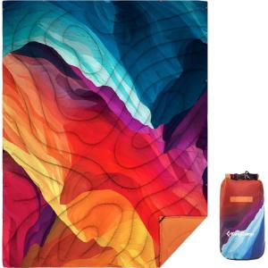 imageKingCamp Ultralight Camping Blanket Packable Down Alternative Puffy Printed Wearable Blanket with Snap Buttons ampamp Corner Loops Weatherproof Quilt for Outdoor Travel Stadium 79quotL x 57quotW STARRYSKYPeak