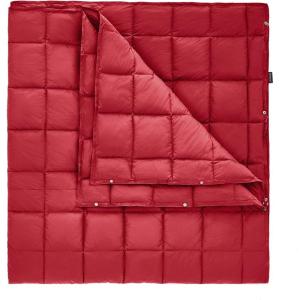 imageKingCamp Ultralight Camping Blanket Packable Down Alternative Puffy Printed Wearable Blanket with Snap Buttons ampamp Corner Loops Weatherproof Quilt for Outdoor Travel Stadium 79quotL x 57quotW STARRYSKYZ  Crimson