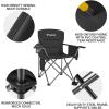 imageKingCamp Oversized Folding Camping Chair for Adults Portable Outdoor Lawn Chair Heavy Duty with Cooler Cup Holder Side Pocket Carry Bag Support 300lbsBlack