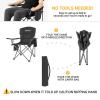 imageKingCamp Oversized Folding Camping Chair for Adults Portable Outdoor Lawn Chair Heavy Duty with Cooler Cup Holder Side Pocket Carry Bag Support 300lbsBlack