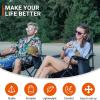 imageKingCamp Oversized Folding Camping Chair for Adults Portable Outdoor Lawn Chair Heavy Duty with Cooler Cup Holder Side Pocket Carry Bag Support 300lbsBlack