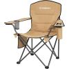 imageKingCamp Oversized Folding Camping Chair for Adults Portable Outdoor Lawn Chair Heavy Duty with Cooler Cup Holder Side Pocket Carry Bag Support 300lbsKhaki