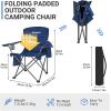 imageKingCamp Oversized Folding Camping Chair for Adults Portable Outdoor Lawn Chair Heavy Duty with Cooler Cup Holder Side Pocket Carry Bag Support 300lbsBlue