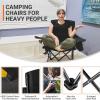 imageKingCamp Oversized Folding Camping Chair for Adults Portable Outdoor Lawn Chair Heavy Duty with Cooler Cup Holder Side Pocket Carry Bag Support 300lbsBlack