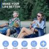 imageKingCamp Oversized Folding Camping Chair for Adults Portable Outdoor Lawn Chair Heavy Duty with Cooler Cup Holder Side Pocket Carry Bag Support 300lbsBlue