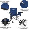 imageKingCamp Oversized Folding Camping Chair for Adults Portable Outdoor Lawn Chair Heavy Duty with Cooler Cup Holder Side Pocket Carry Bag Support 300lbsBlue