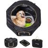imageKingCamp Dog Playpen Portable Foldable Cat Kitten Puppy Tent Crates 29quot36quot50quot Pop Up Pet Playpen with Zippered Bottom ampamp Cover for Indoor Outdoor Use Medium BlackPlaypen Black