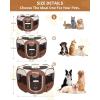 imageKingCamp Dog Playpen Portable Foldable Cat Kitten Puppy Tent Crates 29quot36quot50quot Pop Up Pet Playpen with Zippered Bottom ampamp Cover for Indoor Outdoor Use Medium BlackPlaypen Khaki