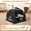 imageKingCamp Dog Playpen Portable Foldable Cat Kitten Puppy Tent Crates 29quot36quot50quot Pop Up Pet Playpen with Zippered Bottom ampamp Cover for Indoor Outdoor Use Medium BlackTent Black