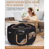 imageKingCamp Dog Playpen Portable Foldable Cat Kitten Puppy Tent Crates 29quot36quot50quot Pop Up Pet Playpen with Zippered Bottom ampamp Cover for Indoor Outdoor Use Medium BlackPlaypen Black