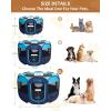 imageKingCamp Dog Playpen Portable Foldable Cat Kitten Puppy Tent Crates 29quot36quot50quot Pop Up Pet Playpen with Zippered Bottom ampamp Cover for Indoor Outdoor Use Medium BlackPlaypen Blue