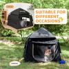 imageKingCamp Dog Playpen Portable Foldable Cat Kitten Puppy Tent Crates 29quot36quot50quot Pop Up Pet Playpen with Zippered Bottom ampamp Cover for Indoor Outdoor Use Medium BlackTent Black