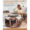imageKingCamp Dog Playpen Portable Foldable Cat Kitten Puppy Tent Crates 29quot36quot50quot Pop Up Pet Playpen with Zippered Bottom ampamp Cover for Indoor Outdoor Use Medium BlackPlaypen Khaki
