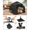 imageKingCamp Dog Playpen Portable Foldable Cat Kitten Puppy Tent Crates 29quot36quot50quot Pop Up Pet Playpen with Zippered Bottom ampamp Cover for Indoor Outdoor Use Medium BlackTent Black Upgraded