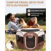 imageKingCamp Dog Playpen Portable Foldable Cat Kitten Puppy Tent Crates 29quot36quot50quot Pop Up Pet Playpen with Zippered Bottom ampamp Cover for Indoor Outdoor Use Medium BlackPlaypen Khaki