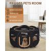 imageKingCamp Dog Playpen Portable Foldable Cat Kitten Puppy Tent Crates 29quot36quot50quot Pop Up Pet Playpen with Zippered Bottom ampamp Cover for Indoor Outdoor Use Medium BlackPlaypen Black Upgraded