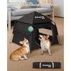 imageKingCamp Dog Playpen Portable Foldable Cat Kitten Puppy Tent Crates 29quot36quot50quot Pop Up Pet Playpen with Zippered Bottom ampamp Cover for Indoor Outdoor Use Medium BlackTent Black Upgraded