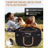 imageKingCamp Dog Playpen Portable Foldable Cat Kitten Puppy Tent Crates 29quot36quot50quot Pop Up Pet Playpen with Zippered Bottom ampamp Cover for Indoor Outdoor Use Medium BlackPlaypen Black