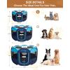 imageKingCamp Dog Playpen Portable Foldable Cat Kitten Puppy Tent Crates 29quot36quot50quot Pop Up Pet Playpen with Zippered Bottom ampamp Cover for Indoor Outdoor Use Medium BlackPlaypen Blue