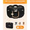 imageKingCamp Dog Playpen Portable Foldable Cat Kitten Puppy Tent Crates 29quot36quot50quot Pop Up Pet Playpen with Zippered Bottom ampamp Cover for Indoor Outdoor Use Medium BlackPlaypen Black