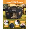 imageKingCamp Dog Playpen Portable Foldable Cat Kitten Puppy Tent Crates 29quot36quot50quot Pop Up Pet Playpen with Zippered Bottom ampamp Cover for Indoor Outdoor Use Medium BlackPlaypen Black