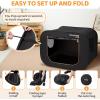 imageKingCamp Dog Playpen Portable Foldable Cat Kitten Puppy Tent Crates 29quot36quot50quot Pop Up Pet Playpen with Zippered Bottom ampamp Cover for Indoor Outdoor Use Medium BlackCrate Black