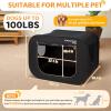 imageKingCamp Dog Playpen Portable Foldable Cat Kitten Puppy Tent Crates 29quot36quot50quot Pop Up Pet Playpen with Zippered Bottom ampamp Cover for Indoor Outdoor Use Medium BlackCrate Black