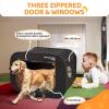 imageKingCamp Dog Playpen Portable Foldable Cat Kitten Puppy Tent Crates 29quot36quot50quot Pop Up Pet Playpen with Zippered Bottom ampamp Cover for Indoor Outdoor Use Medium BlackCrate Black