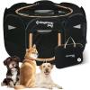 imageKingCamp Dog Playpen Portable Foldable Cat Kitten Puppy Tent Crates 29quot36quot50quot Pop Up Pet Playpen with Zippered Bottom ampamp Cover for Indoor Outdoor Use Medium BlackPlaypen Black