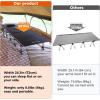 imageKingcamp Camping Cot Portable Sleeping Cot for Adults Heavy Duty 81quotx 30quot Oversized Camp Cots with Pocket Folding Outdoor Camping Bed for Travel Camp Beach HikeOutdoor and Indoor UseBlackGoldLightweightload Capacity 551 Lbs