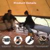 imageKingcamp Camping Cot Portable Sleeping Cot for Adults Heavy Duty 81quotx 30quot Oversized Camp Cots with Pocket Folding Outdoor Camping Bed for Travel Camp Beach HikeOutdoor and Indoor UseBlackGoldLightweightload Capacity 551 Lbs