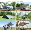 imageKingCamp Camping Tarp Waterproof Hammock Rain Fly Portable Camping Sunshade for Beach Picnic Outdoor Activities  Ultralight Camping Gear Must Haves Backpacking Tent Tarp Easy to Set UpGrey 300cm X 500cm