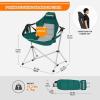 imageKingCamp Hammock Camping Chair Swinging Portable Folding Camp Chairs for Adults 400lbs Heavy Duty Foldable Oversized Rocker with Aluminum Alloy Frame Cup Holder Pillow for Outdoor Patio SportGreen