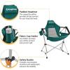 imageKingCamp Hammock Camping Chair Swinging Portable Folding Camp Chairs for Adults 400lbs Heavy Duty Foldable Oversized Rocker with Aluminum Alloy Frame Cup Holder Pillow for Outdoor Patio SportGreen