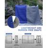image:imageKingCamp Ultralight Camping Blanket Packable Down Alternative Puffy Wearable Blankets Weatherproof Warm Package Quilt with Snap Buttons for Outdoor Hiking Travel Picnic Stadium 69L x 53W BlackPuretrailnavy