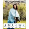 image:imageKingCamp Ultralight Camping Blanket Packable Down Alternative Puffy Wearable Blankets Weatherproof Warm Package Quilt with Snap Buttons for Outdoor Hiking Travel Picnic Stadium 69L x 53W BlackSherpacyan