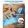 image:imageKingCamp Ultralight Camping Blanket Packable Down Alternative Puffy Wearable Blankets Weatherproof Warm Package Quilt with Snap Buttons for Outdoor Hiking Travel Picnic Stadium 69L x 53W BlackScenictrailforest