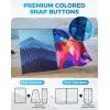 image:imageKingCamp Ultralight Camping Blanket Packable Down Alternative Puffy Wearable Blankets Weatherproof Warm Package Quilt with Snap Buttons for Outdoor Hiking Travel Picnic Stadium 69L x 53W BlackScenictrailforest