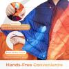 image:imageKingCamp Ultralight Camping Blanket Packable Down Alternative Puffy Wearable Blankets Weatherproof Warm Package Quilt with Snap Buttons for Outdoor Hiking Travel Picnic Stadium 69L x 53W BlackScenictrailpeak